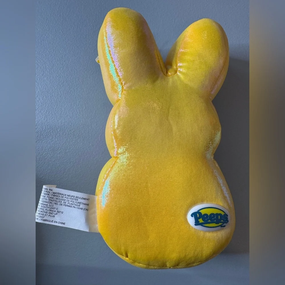 Peeps 7” mini Yellow iridescent Plush Bunny